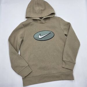 Nike boys' beige logo hoodie size 7